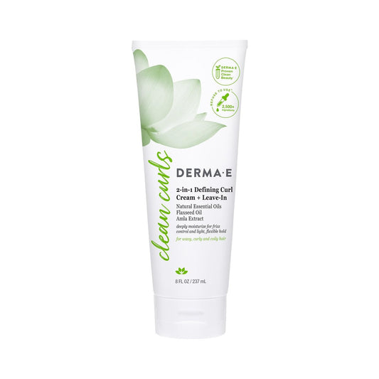 DERMA E Ramos 2-in-1 Defining Curl Cream & Leave-In Conditioner, 237 ml