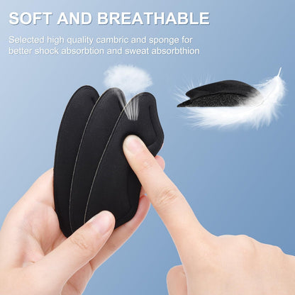 Comfowner 6 Paar Fersenpolster für zu große Schuhe – Schuhgriff-Einlagen, Fersenschutz gegen Blasen und Reibung, rutschfeste Schuheinlagen für engeren Sitz (Schwarz)