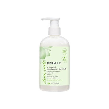 DERMA E Ramos 2-in-1 Curl Conditioner & Co-Wash, 12 Fl Oz