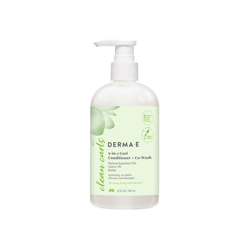 DERMA E Ramos 2-in-1 Curl Conditioner & Co-Wash, 12 Fl Oz
