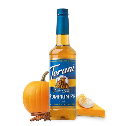 Torani Sugar Free Pumpkin Pie Sirup – 750 ml – Kalorienfreier Kürbisgeschmack für Kaffee, Desserts & Cocktails