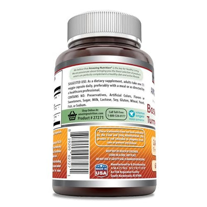 Amazing Formulas Boswellia-Extrakt, Kurkuma und Sauerkirsche Kapseln | 2400 mg pro Portion | 60 vegane Kapseln | Non-GMO | Glutenfrei | Hergestellt in USA