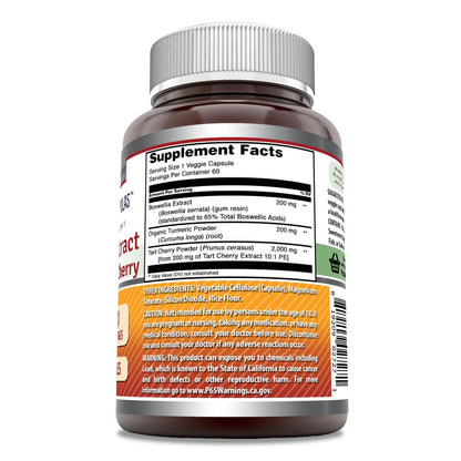 Amazing Formulas Boswellia-Extrakt, Kurkuma und Sauerkirsche Kapseln | 2400 mg pro Portion | 60 vegane Kapseln | Non-GMO | Glutenfrei | Hergestellt in USA
