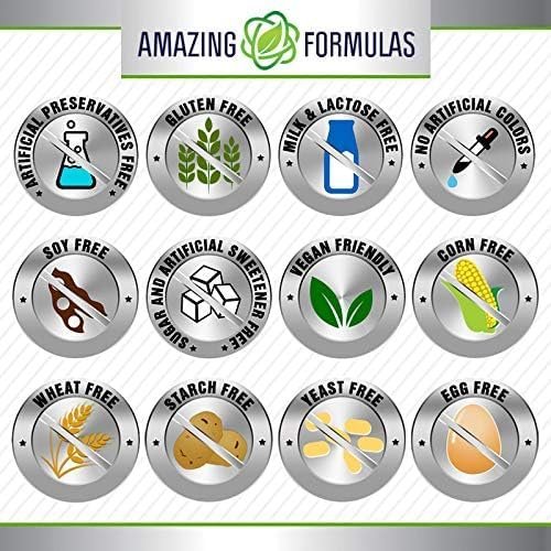 Amazing Formulas Boswellia-Extrakt, Kurkuma und Sauerkirsche Kapseln | 2400 mg pro Portion | 60 vegane Kapseln | Non-GMO | Glutenfrei | Hergestellt in USA