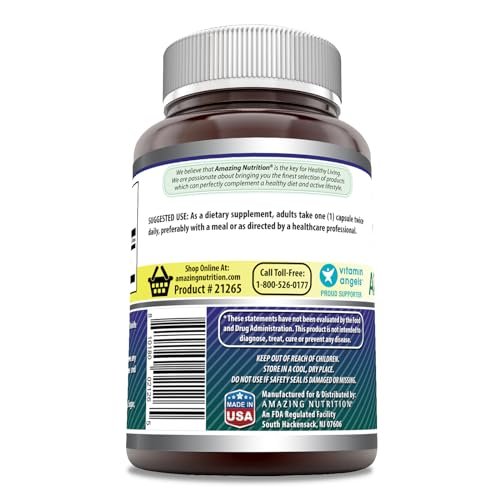Amazing Formulas Alpha-Liponsäure | 600 mg pro Portion | Kapseln | Nicht-GVO | Glutenfrei | Hergestellt in den USA (1 Packung | 120 Kapseln)