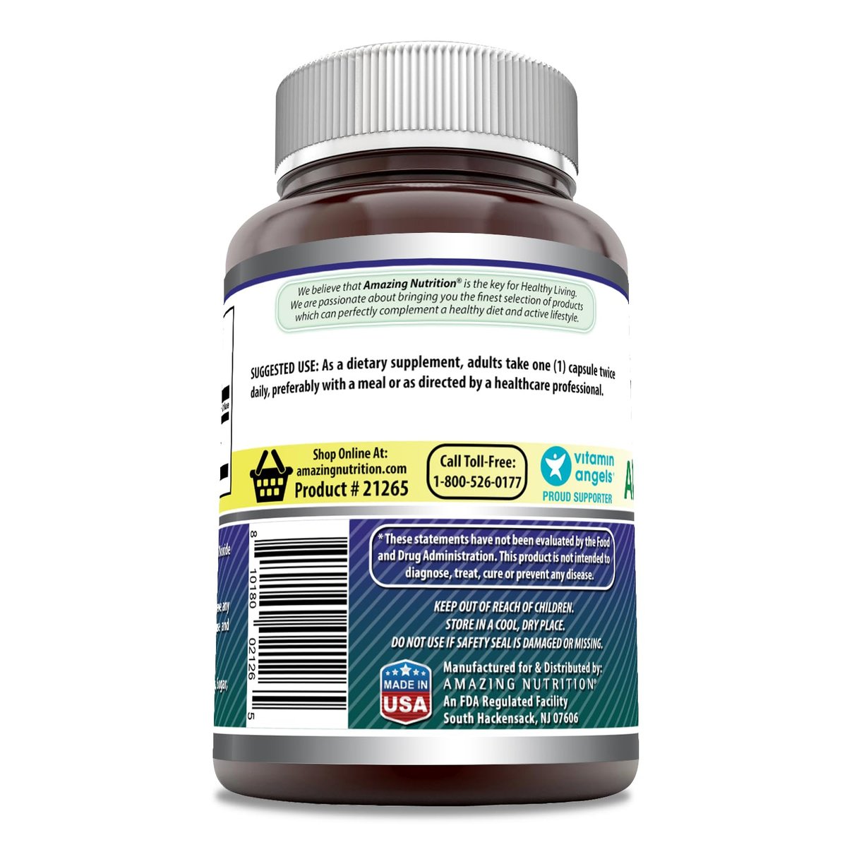 Amazing Formulas Alpha-Liponsäure | 600 mg pro Portion | Kapseln | Nicht-GVO | Glutenfrei | Hergestellt in den USA (1 Packung | 120 Kapseln)