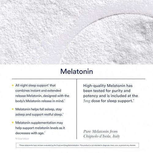 Ritual Sleep Melatonin 5mg – BioSeries Zeitfreisetzungskapseln für nächtliche Schlafunterstützung – Vegan – Ohne Arzneimittel – Vanille – 20 Kapseln