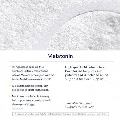 Ritual Sleep Melatonin 5mg – BioSeries Zeitfreisetzungskapseln für nächtliche Schlafunterstützung – Vegan – Ohne Arzneimittel – Vanille – 20 Kapseln