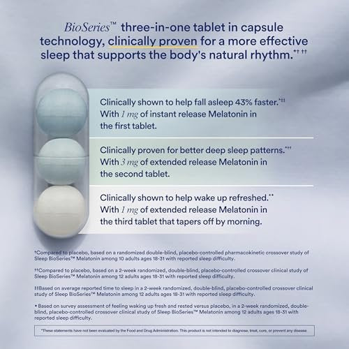Ritual Sleep Melatonin 5mg – BioSeries Zeitfreisetzungskapseln für nächtliche Schlafunterstützung – Vegan – Ohne Arzneimittel – Vanille – 20 Kapseln