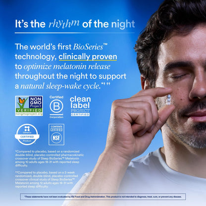 Ritual Sleep Melatonin 5mg – BioSeries Zeitfreisetzungskapseln für nächtliche Schlafunterstützung – Vegan – Ohne Arzneimittel – Vanille – 20 Kapseln