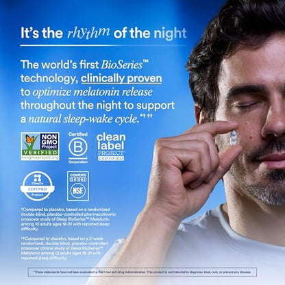 Ritual Sleep Melatonin 5mg – BioSeries Zeitfreisetzungskapseln für nächtliche Schlafunterstützung – Vegan – Ohne Arzneimittel – Vanille – 20 Kapseln