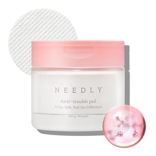 NEEDLY Anti-Trouble Pad – Peeling-Pads mit Vierfach-Peeling-Komplex für zu Akne neigende Haut, 60 Stück