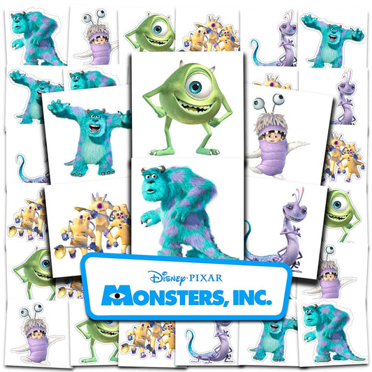 Disney Monsters Inc. Temporäre Tattoos für Kinder – 72 Stück, 2x2 Zoll, Partytütenfüller