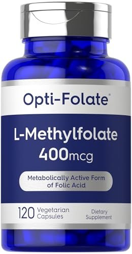 Carlyle L-Methylfolat 400 mcg | 120 vegane Kapseln | Optimiertes und aktiviertes Methylfolat | Non-GMO & glutenfrei | von Opti-Folate