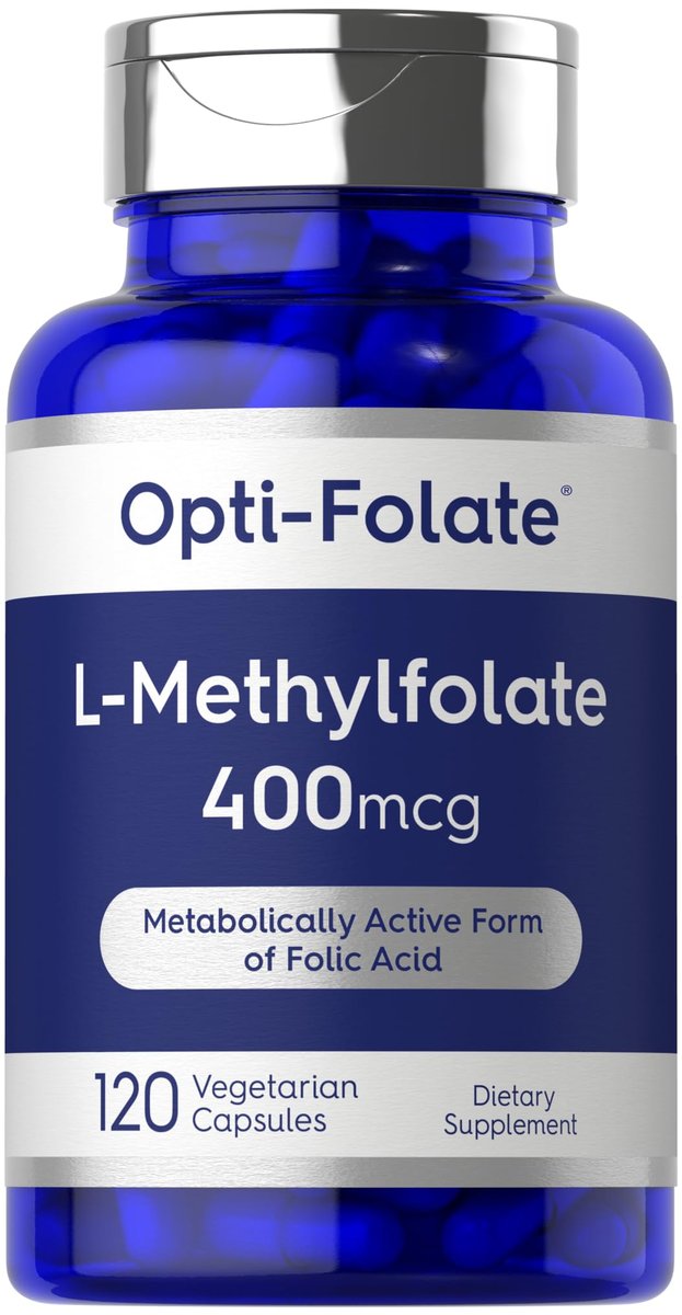 Carlyle L-Methylfolat 400 mcg | 120 vegane Kapseln | Optimiertes und aktiviertes Methylfolat | Non-GMO & glutenfrei | von Opti-Folate