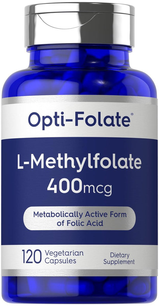 Carlyle L-Methylfolat 400 mcg | 120 vegane Kapseln | Optimiertes und aktiviertes Methylfolat | Non-GMO & glutenfrei | von Opti-Folate