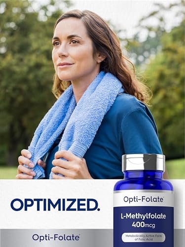 Carlyle L-Methylfolat 400 mcg | 120 vegane Kapseln | Optimiertes und aktiviertes Methylfolat | Non-GMO & glutenfrei | von Opti-Folate