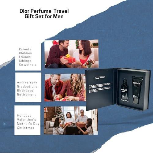 Dior Sauvage Herrenduft – Miniatur Parfüm-Geschenkset EDP & Duschgel Duo Reiseset