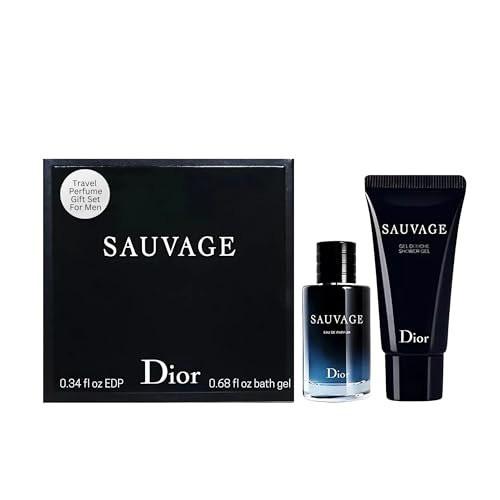 Dior Sauvage Herrenduft – Miniatur Parfüm-Geschenkset EDP & Duschgel Duo Reiseset