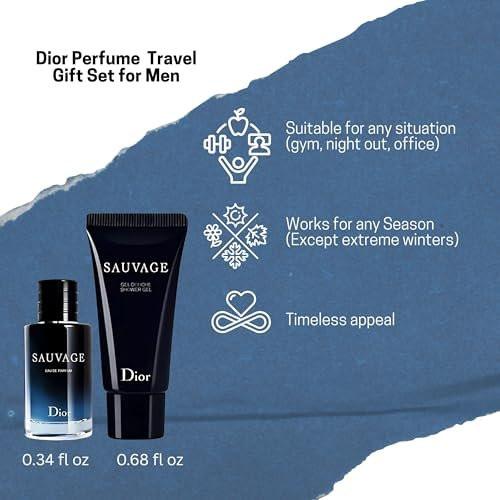 Dior Sauvage Herrenduft – Miniatur Parfüm-Geschenkset EDP & Duschgel Duo Reiseset