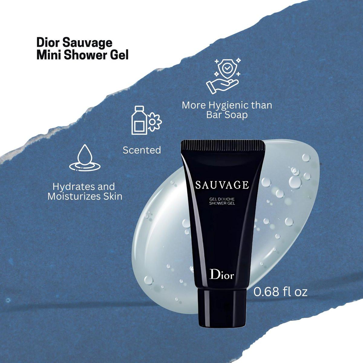 Dior Sauvage Herrenduft – Miniatur Parfüm-Geschenkset EDP & Duschgel Duo Reiseset