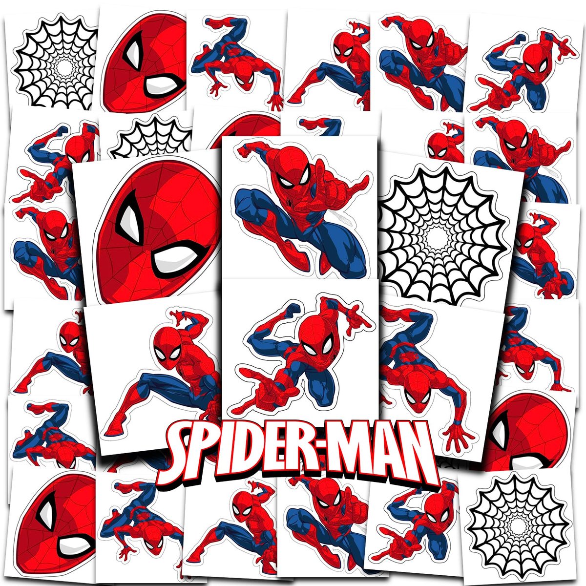 Marvel Spiderman Temporäre Tattoos – 72 Stück perforierte Einzeltattoos für Kinder, Jungen, Mädchen – Partygeschenke für Spiderman-Geburtstage