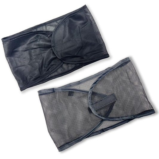 DONNA Satin Wrap & Mesh Wrap 2er-Set – Atmungsaktives Mesh-Tuch und Satinkappe, verstellbarer Verschluss, weicher & kühler Stoff für Pixie Cut, kurzes Haar und tägliches Styling