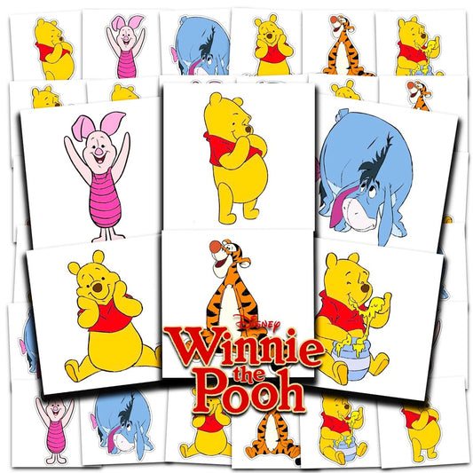 Disney Winnie Puuh Tätowierungen Partytüten Bundle ~ 72 einzeln perforierte 2" x 2" temporäre Tattoos für Kinder, Jungen und Mädchen (Winnie Puuh Partyzubehör)