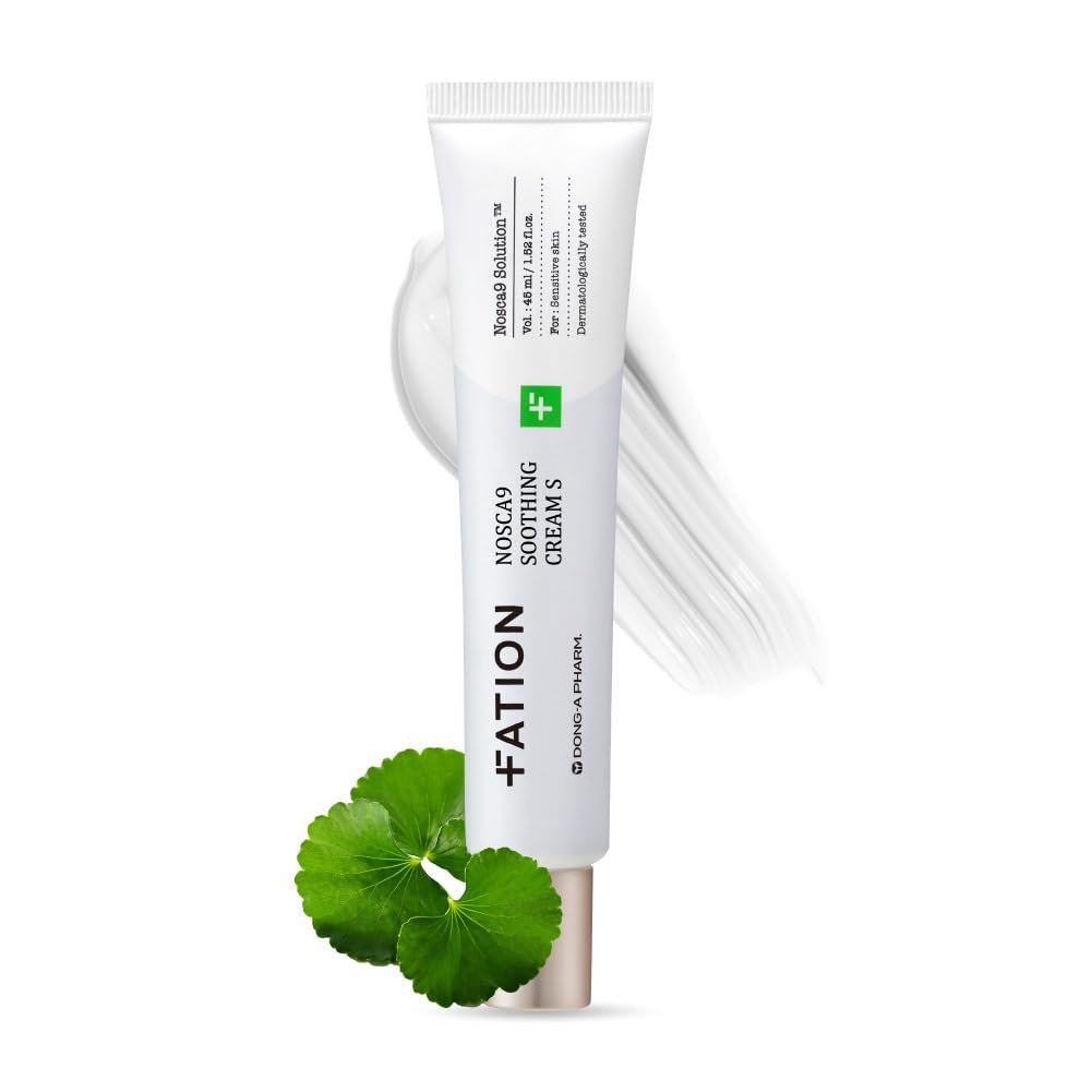 NOSCA9 Beruhigende Creme S - Barriereschutzcreme mit 5-schichtigem Ceramid-Komplex & Live Fresh Cica, Für empfindliche und gereizte Haut, Koreanische Hautpflege (45 ml)