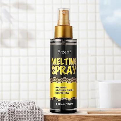 Brzeaf Lace Melting Spray und Wig Band (120 ml) – Extremer Halt für Perücken, schnelltrocknend, natürlicher Finish