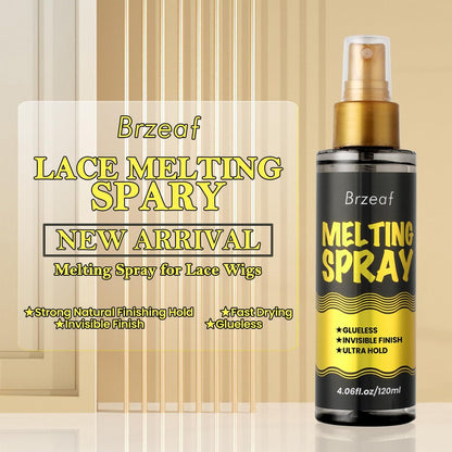 Brzeaf Lace Melting Spray und Wig Band (120 ml) – Extremer Halt für Perücken, schnelltrocknend, natürlicher Finish