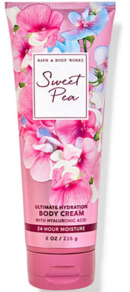 Bath & Body Works Sweet Pea Ultimate Hydration Body Cream Geschenkset für Frauen, 236 ml