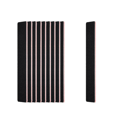 LNAUJS 10er Pack 100/180 Grit Nagelfeilen, Schwarze Professionelle Wiederverwendbare Emery Boards Maniküre-Werkzeug für Acrylnägel, Nagelpufferfeilen, Rechteckform