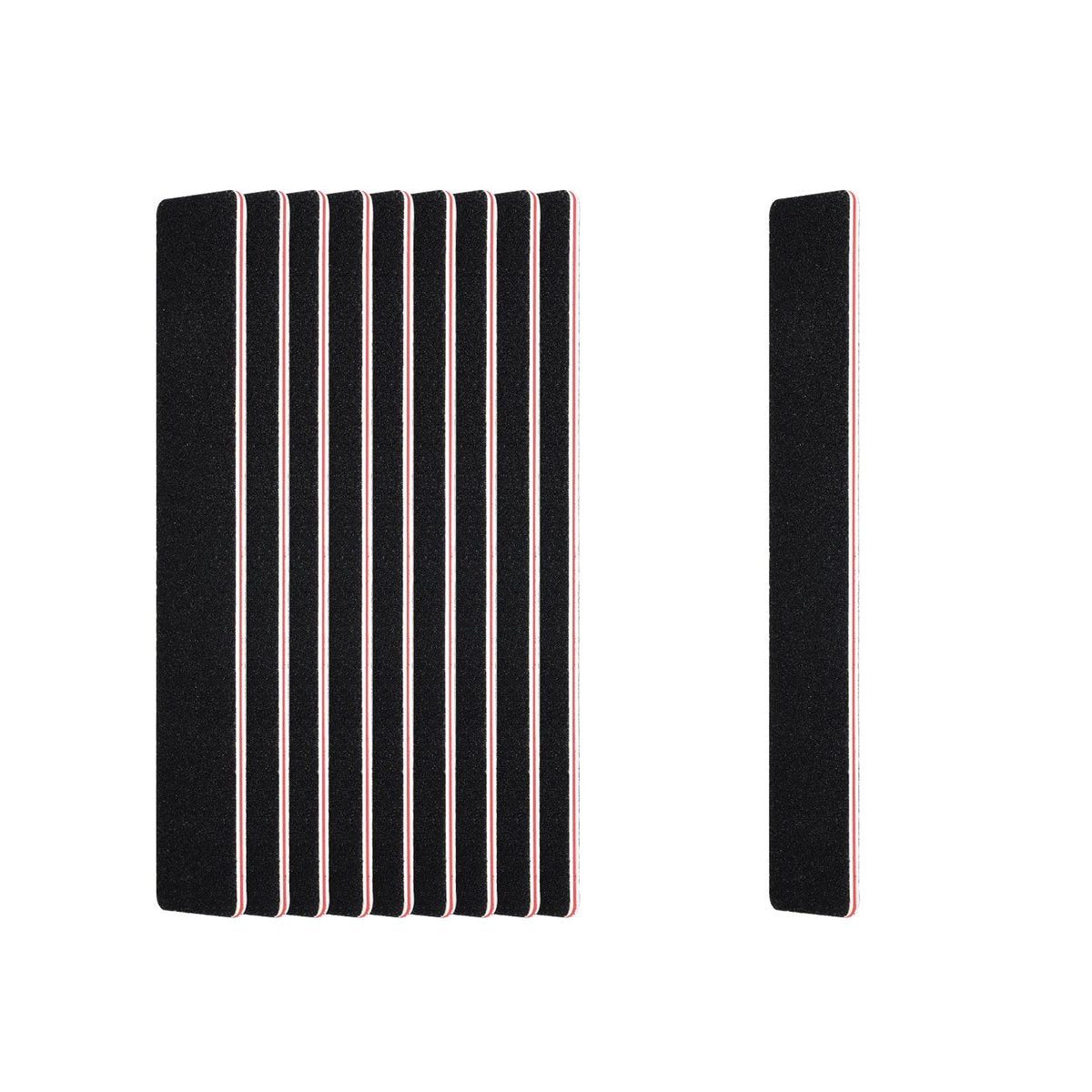 LNAUJS 10er Pack 100/180 Grit Nagelfeilen, Schwarze Professionelle Wiederverwendbare Emery Boards Maniküre-Werkzeug für Acrylnägel, Nagelpufferfeilen, Rechteckform