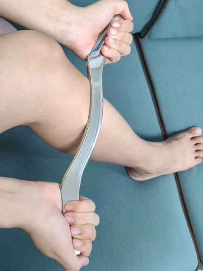 GYX COELE Muskel-Schaber aus Edelstahl – Gua Sha Scraping Massagewerkzeug, IASTM-Werkzeug für physikalische Therapie, 35,6 cm lang (Doppelschneide)