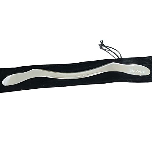 GYX COELE Muskel-Schaber aus Edelstahl – Gua Sha Scraping Massagewerkzeug, IASTM-Werkzeug für physikalische Therapie, 35,6 cm lang (Doppelschneide)