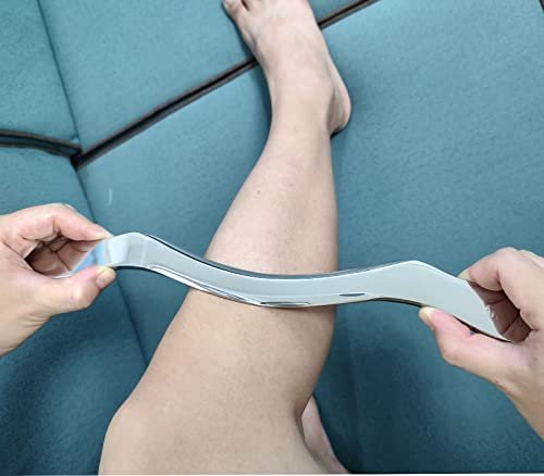 GYX COELE Muskel-Schaber aus Edelstahl – Gua Sha Scraping Massagewerkzeug, IASTM-Werkzeug für physikalische Therapie, 35,6 cm lang (Doppelschneide)