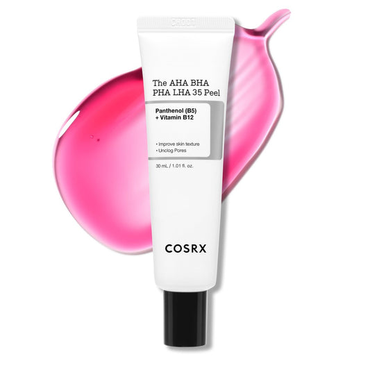 COSRX AHA BHA PHA LHA 35% Peel 30 ml – Chemisches Peeling-Gel für stumpfe, raue, fettige Haut mit verstopften Poren und abgestorbenen Hautzellen