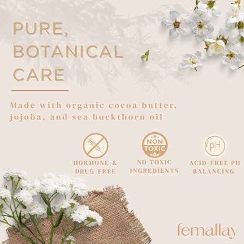 Femallay Bio Vitamin E Vaginalschmelzzäpfchen – Weibliche Feuchtigkeit, Komfort & Hydration – Himmlische Vanille, 1-Pack (14 Stück)