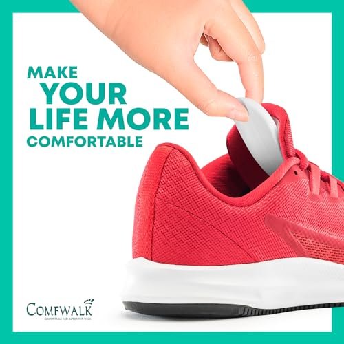 COMFWALK Filz-Zungenpolster für Schuhe – Weiche selbstklebende Schuheinlagen (3 Paar, Weiß)
