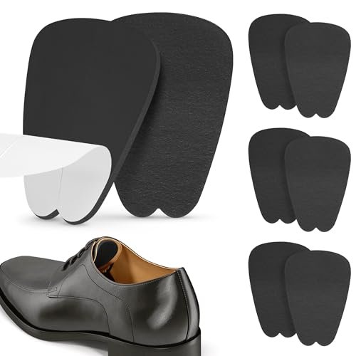 COMFWALK Filzzungenpolster für Schuhe – Weiche selbstklebende Schuheinlagen (Schwarz, 3 Paare)