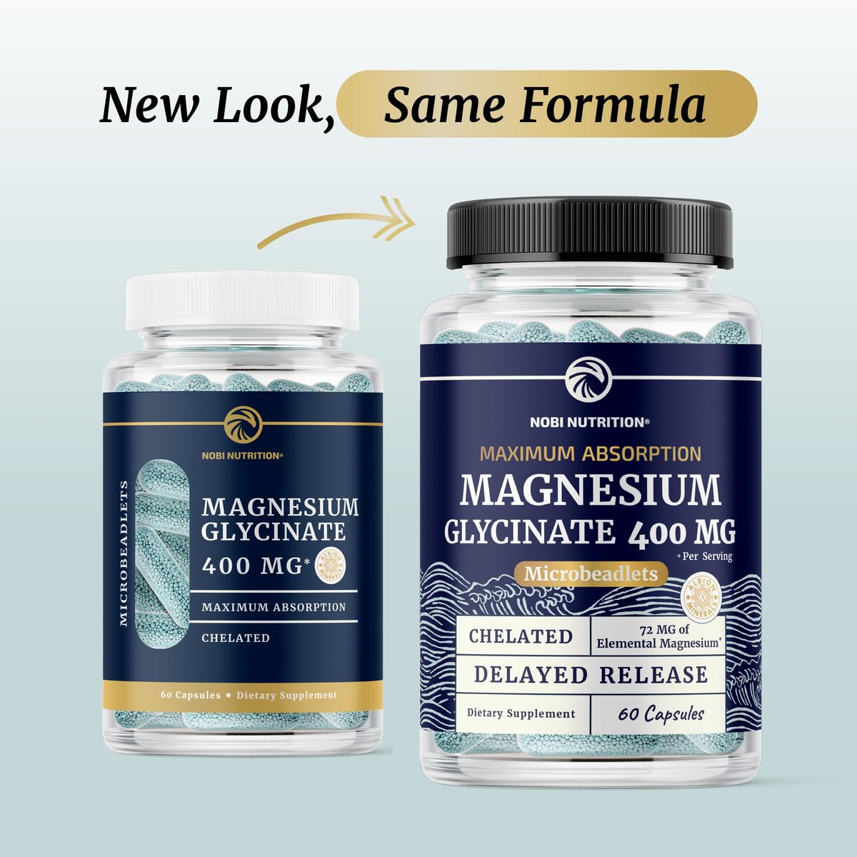 Magnesium Glycinat 400mg | Hochdosiertes, gut absorbierbares Magnesium für Schlaf, Ruhe, Muskelentspannung, Herz, Knochen & Nerven | Für Frauen & Männer | Fortschrittliche Mikroperlen | Chelatiertes Magnesiumglycinat | 60 Kapseln
