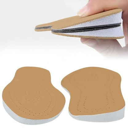 Supination Einlagen, O/X-Bein Korrektur Einlagen aus Braunem Kunstleder, für Fußausrichtung, Metatarsalgie, O-Beine, Haltungsverbesserung, für Damen und Herren (Farbe: Supination, Größe: 43/44)