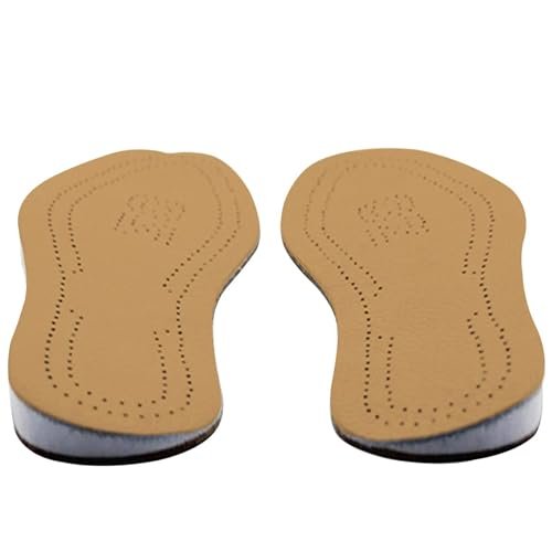 Supination Einlagen, O/X-Bein Korrektur Einlagen aus Braunem Kunstleder, für Fußausrichtung, Metatarsalgie, O-Beine, Haltungsverbesserung, für Damen und Herren (Farbe: Supination, Größe: 43/44)