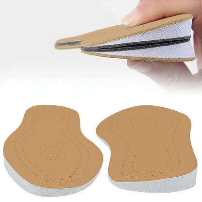 Supination Einlagen, O/X-Bein Korrektur Einlagen aus Braunem Kunstleder, für Fußausrichtung, Metatarsalgie, O-Beine, Haltungsverbesserung, für Damen und Herren (Farbe: Supination, Größe: 43/44)