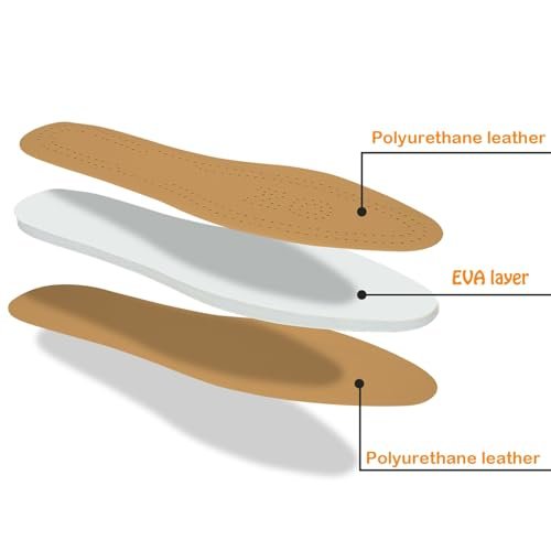 Supination Einlagen, O/X-Bein Korrektur Einlagen aus Braunem Kunstleder, für Fußausrichtung, Metatarsalgie, O-Beine, Haltungsverbesserung, für Damen und Herren (Farbe: Supination, Größe: 43/44)
