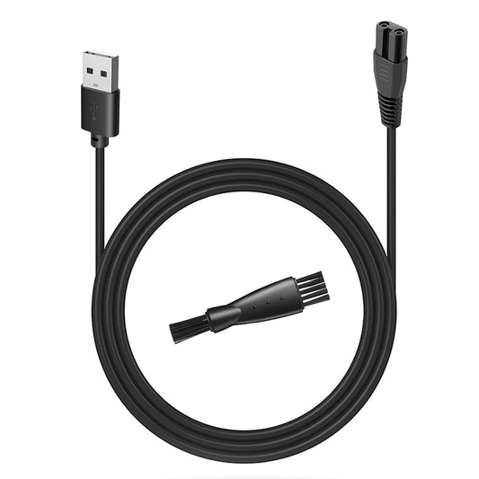 uijino USB-Ladekabel kompatibel mit AMULISS professionellen Haarschneidemaschinen für Herren, 5V Ladegerät für AMULISS Zero Gapped kabellosen Haartrimmer, 1 Reinigungsbürste, 1 m langes Kabel