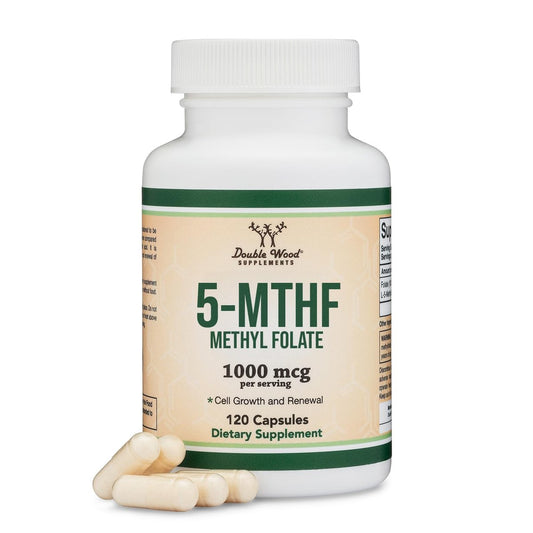 Methylfolat 1.000mcg, 120 Kapseln – Drittgeprüftes Methylfolat-Präparat, bioaktive Form von Folat (Folsäure), nicht-GVO, vegan