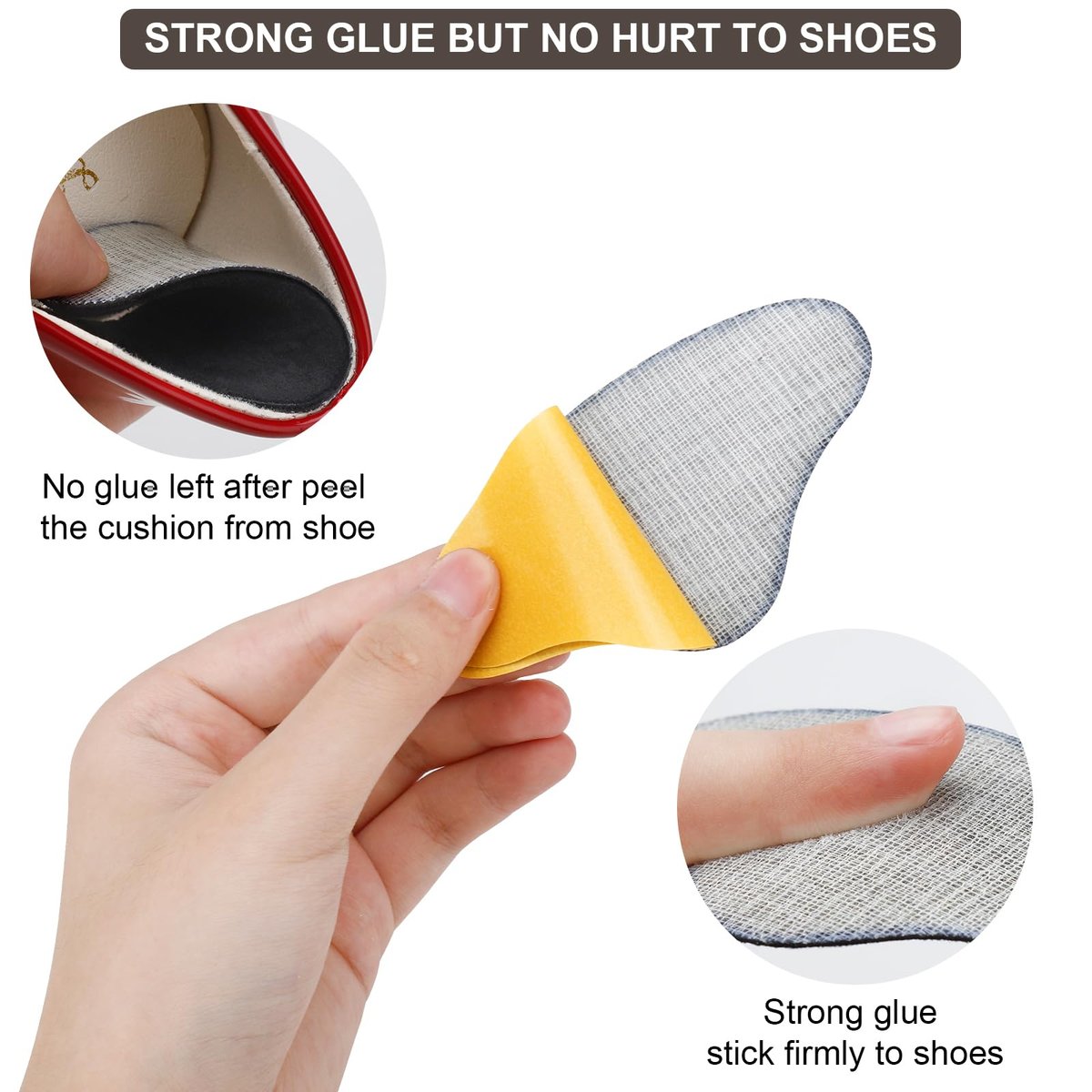 6 Paar Fersenpolster Einlagen für zu große Schuhe – Fersenpads Grips Liner, verbesserte Passform und Komfort, verhindert Rutschen, Reibung und Blasen (Schwarz & Beige)