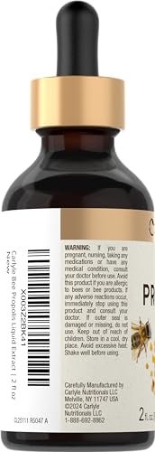 Carlyle Bienenpropolis Tinktur Tropfen | 60 ml | Flüssiger Extrakt | Non-GMO, Glutenfrei Nahrungsergänzungsmittel